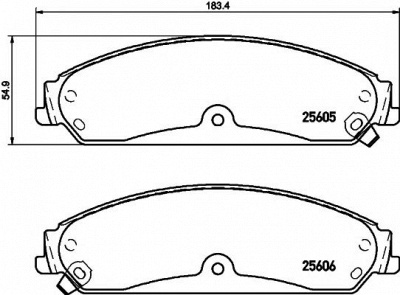 HELLA PAGID 8db355020541 -  Комплект тормозных колодок, дисковый тормоз